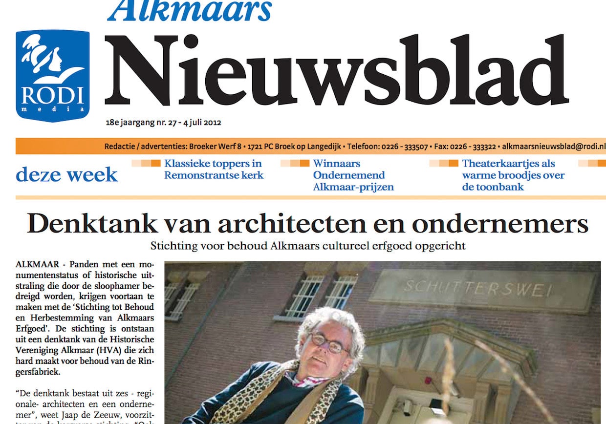 Oprichting Adapt, Alkmaars Nieuwsblad juni 2012